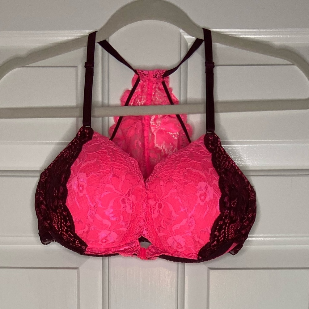 32DD PINK Date Racerback Push-Up Bra